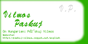 vilmos paskuj business card